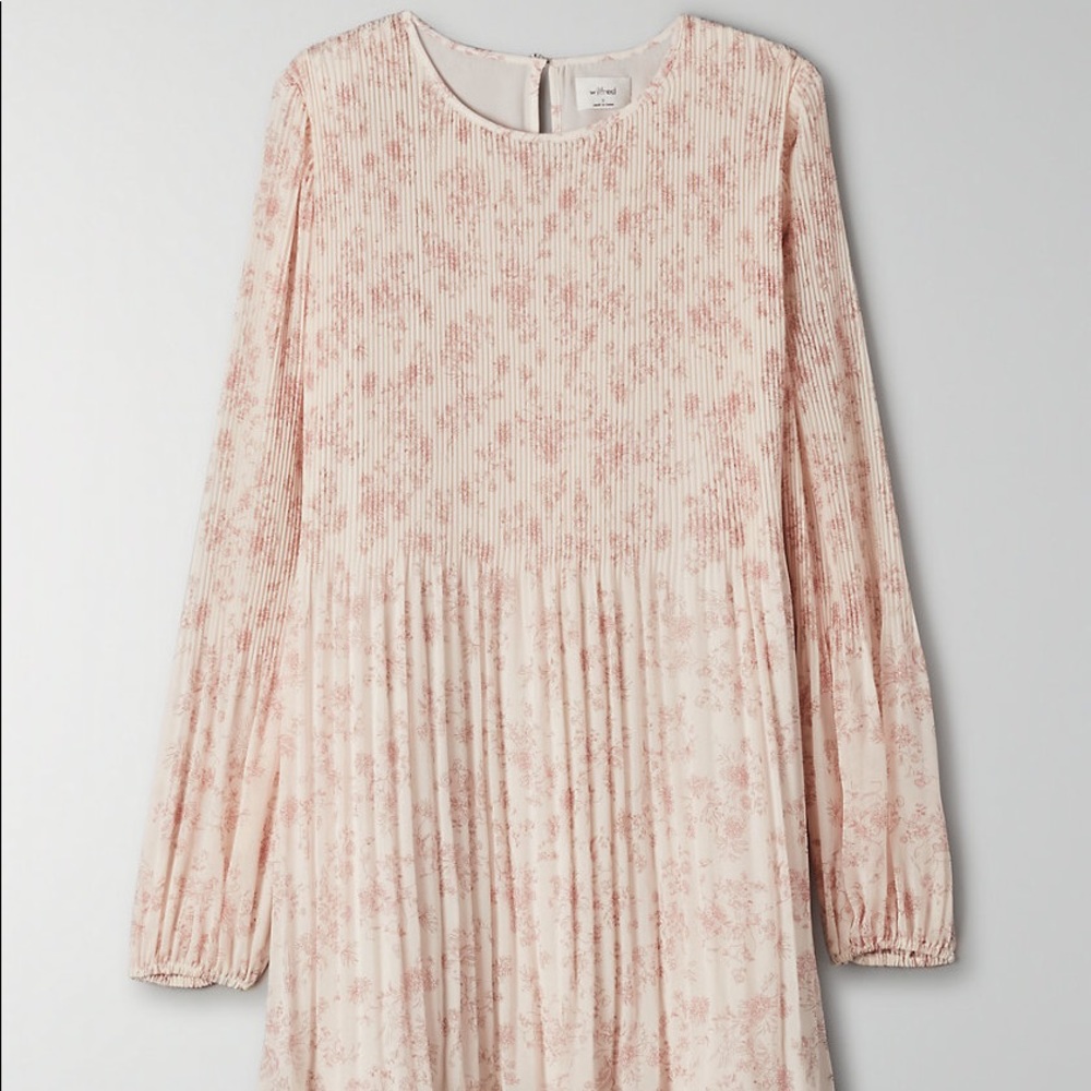 Aritzia Wilfred Daydreamer Mini Dress Bone/Heirloom Pink